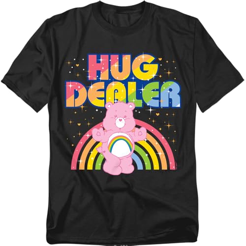 Popfunk Care Bears Hug Dealer Bear Unisex Adult T Shirt, Black, Medium