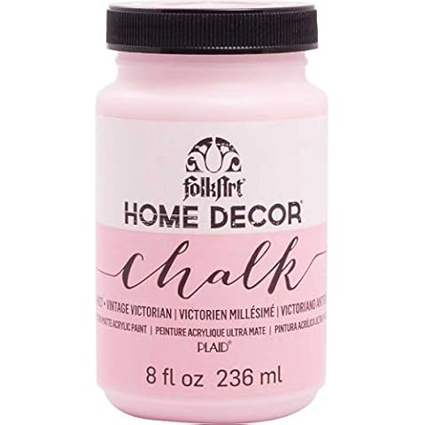 Plaid:Craft Folkart Home Decor Chalk Paint 8 Oz-Vintage Victorian, Pink, 236 ml (Pack of 1) Cover