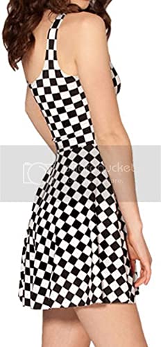 Image of Sister Amy Printed Elastic Sleeveless Shaping Breathable Camisole Skater Dress