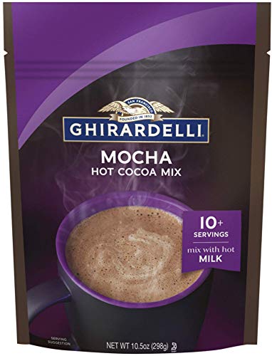 Ghirardelli, Hot Cocoa Mix, Chocolate Mocha, 10.5oz Pouch (Pack of 6)