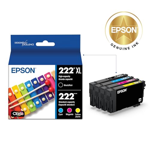 Epson 222 Genuine Ink Cartridge XL Black and Standard Color Combo Pack - image 2