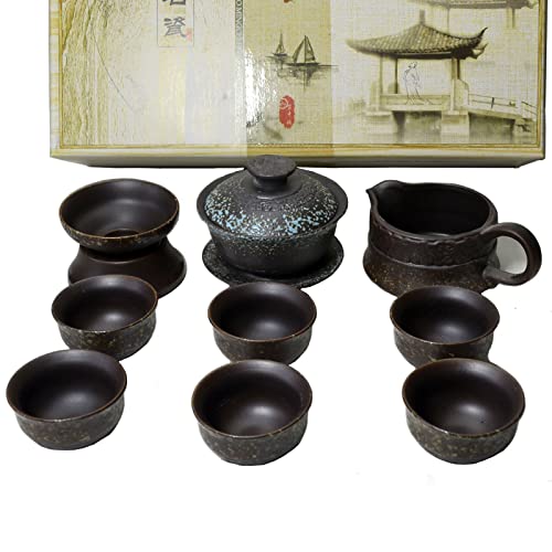 Colorful Dragon Gaiwan Tea Set with Gift Box
