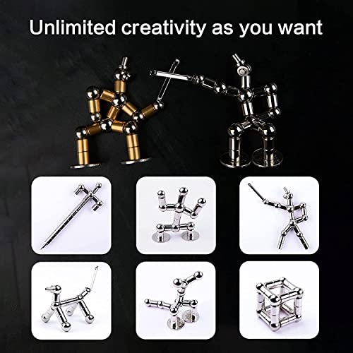 Image of Fidget Toys Pen, Decompression Magnet Metal Pen, Fidget Pen with 12 Magnetic Rings, Multifunctional Deformable Magnet Writing Pen, Intellectual Learning and Stress Reduction Gifts for Family