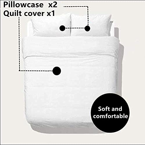 Duvet Funda Queen Amarillo Ropa de Cama Microfibra con 2 Fundas 3