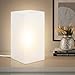 NewBiz Bri 9 Inch Square Table Lamp with White Frosted Glass Shade Stylish Ball Light Lamp for Bedroom Living Room and Bookshelf Modern Design Perfect for Home Decor, Without Bulb