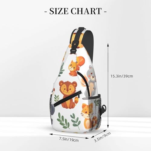 Mochila bandolera unisex con diseño de animal cute miniatura 3