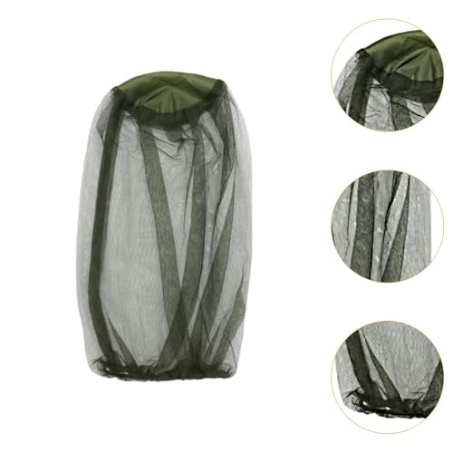 Mosquito Head Net Malla para Cabeza con Cubierta Facial, Red Protectora Transpirable de Nylon Removible con Cordón, Protección Solar para Viajes, Camping y Senderismo miniatura 3