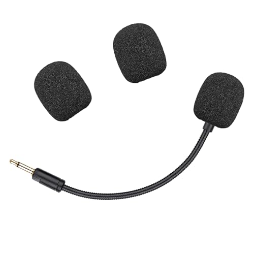 CLANMOU Microphone Replacement for Razer Kaira Pro Wireless Gaming Headset, 3.5mm Omnidirectional Detachable Game Boom Microphone with Foam Works on Xbox One, Xbox Series X & S, PS5, PS4, PC, Mac