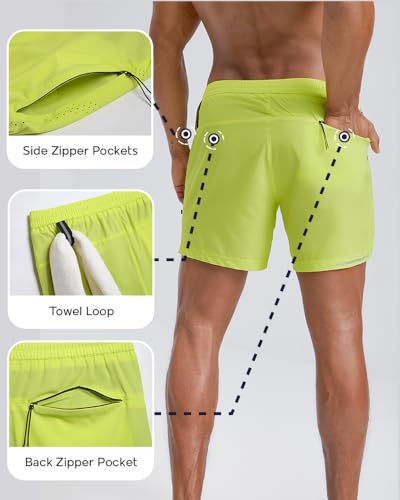 Image of maamgic Men's Athletic Running Shorts with Liner Ultra Lightweight Workout Shorts 5 inch / 7 inch