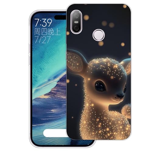 WUACYEAMING Carcasa para Móvil Compatible con HTC U12 Life Ultrafina Delgado Cover Transparente TPU Silicona Antigolpes Anti-arañazos Bumper Caso para Case-(Fawn)