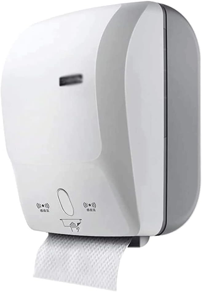Paper Towel Dispenser Commercial Paper Towel Dispensers Auto Cut Paper Towel Holder Human Body Charging Induction Cut Toilet Roll Holder High Capacity (Gray)