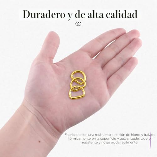 Miniatura 4 de Swpeet 150 Anillos En D De Metal Multiuso De 1 2 Pulgada A 13 Mm, Anillo En D Semicircular Para Bolsas De Herramientas, Accesorios De Bricolaje Oro, 1 2 Pulgada