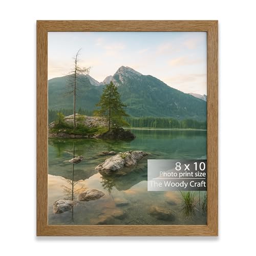 Image of Photo Frame 8x10 inch | Brown Photo Frame For Wall In Vertical Or Horizontal Layout | Wall Frame For Home Decoration | Wooden Frame With Table Stand | Aesthetic Photo Frames For Minimal Decor