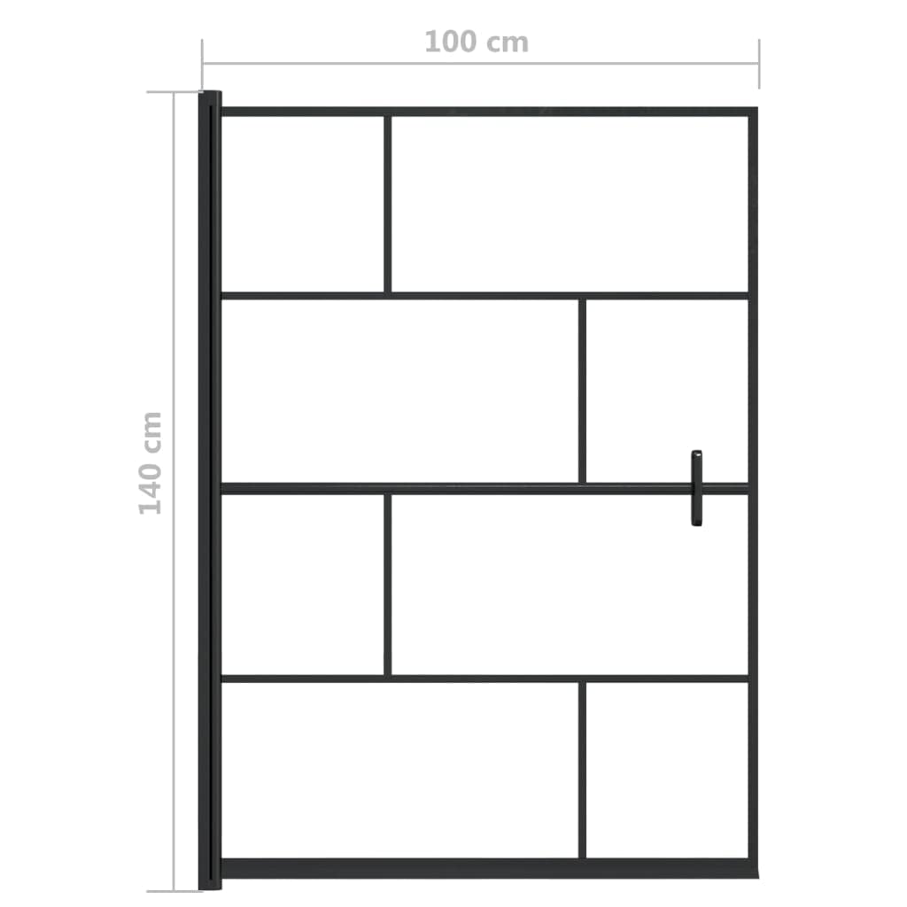 Kabina prysznicowa ESG 100x140 cm czarna