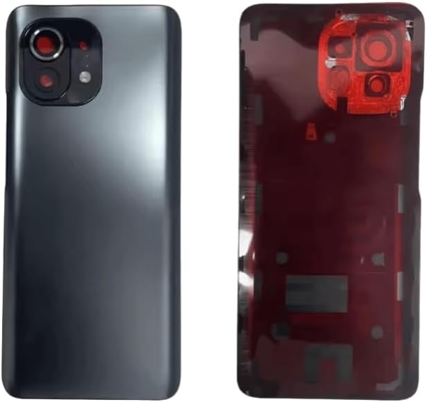 YOOOKOOO Compatible Rear Back Cover for Xiaomi Mi 11– Battery Door Housing Replacement Part (Blue with Lens)