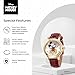 Disney Mickey Watch - Watch for Women - Mickey Mouse Watches for Women - Toys - 90s Mouse - Vintage - 's Articulating Hands - Gold Case - Red Leather Strap