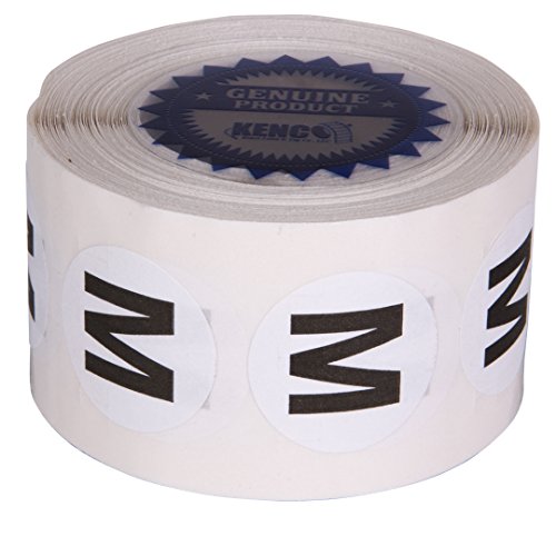 Clothing Size Stickers By Kenco - 0.875" Adhesive Apparel Circle Size Stickers - 2,500 Stickers Total (Medium) #TOP18