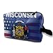 Produktbild USA Wisconsin State Flag Kleine Kosmetiktaschen Reise Make-up Tasche Modische Veranstalter