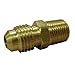 Plumbest Ltconnections Series 48 Half Union, 1/4 Inch 45 Deg Flared X Mip, Brass, 1-7/16 L, Yellow