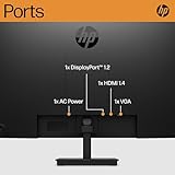 HP 27 Inch FHD Monitor | Full HD IPS LCD | 75hz Refresh Rate | 250 Nits Brightness | 1000:1 Contrast Ratio | AMD FreeSync | Adjustable Tilt | 1 HDMI 1.4, 1 DisplayPort 1.2, 1 VGA | Black | V27i G5 - Image 8