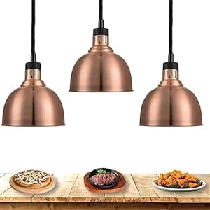 Heat Lamp Food Warmer 3-Pack Heat Lamp Food Warmer Kitchen Light Portable Food Heat Lamp with Bulb,Food Holding and Warming Equipment,