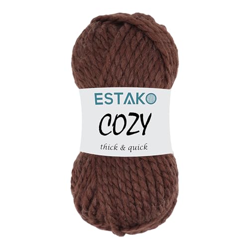 Estako Cozy Thick & Quick Yarn 20% Wool 80% Acrylic
