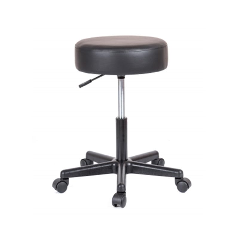 Mocho Redondo BK com Ajuste de Altura Giratório Estética, Manicure, Tatuagem, Odontologia Cor Preto