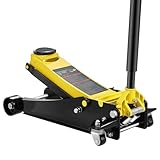 VEVOR Cric Rouleur 4 tonnes, Cric de Plancher Hydraulique à Profil Bas Hauteur de Levage 100 533 mm, en Acier Robuste, avec Pompe de Levage Rapide à Double Piston, pour Lever Camion SUV Atelier