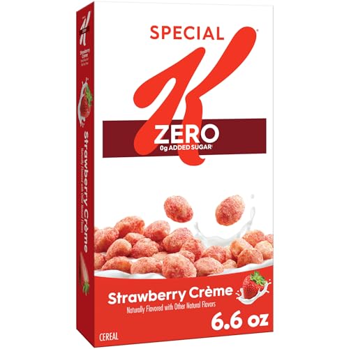 Kellogg's Special K Plus Strawberry Creme High Protein Zero Added Sugar Cereal, 6.6 oz