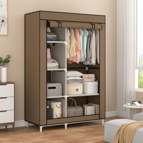 image for Calmootey Portable Closet Organizers, Clothing Storage, Wardrobe with 