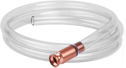 Miniatura 2 de Wadoy Kit de bomba de manguera de sifón autocebante – Manguera de transferencia de líquido de válvula de 6 pies y 1/2 pulgada para gas, aceite,