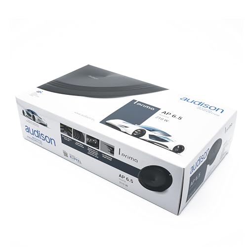 Audison AP 6.5 Tieftöner Paar 165 mm für Car-Audio-Systeme, 70W RMS 210W Peak, Presspapier-Membran mit Dämpfung, Kupfer-Schwingspule, OEM-kompatibel, Braun