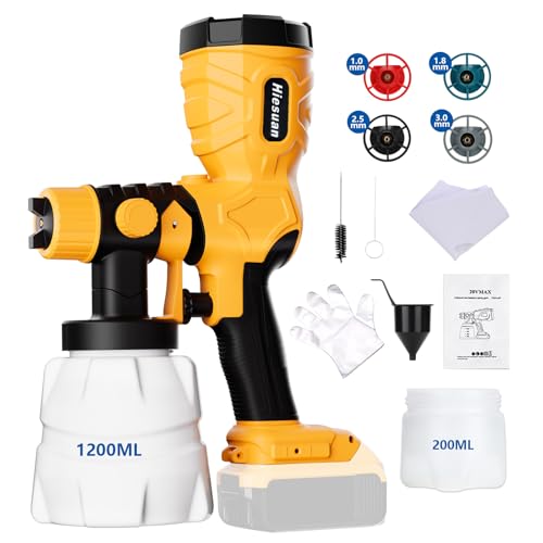 Paint Sprayer for Dewalt 20V Battery, 2 Containers, Easy to Clean, Spray Paint Gun for Furniture Cabinets Fence Walls Door Garden Chairs(No Battery)