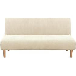 jianyana Funda Sofa Cama, EláStico futón Funda Sofa Cama Sin Brazos de Sillon Cama 2-3 Plazas?Beige Piña?