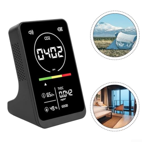 Detector de calidad del aire con sensor NDIR y medidor de TVOC recargable 6