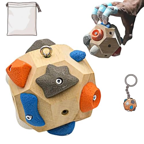 Handcrafted Climbing Block: Elevate Strength with Portable Hangboard & Rock Climbing Gear 3D Training Ball for Anytime Practice Ideal Gift for Climbers