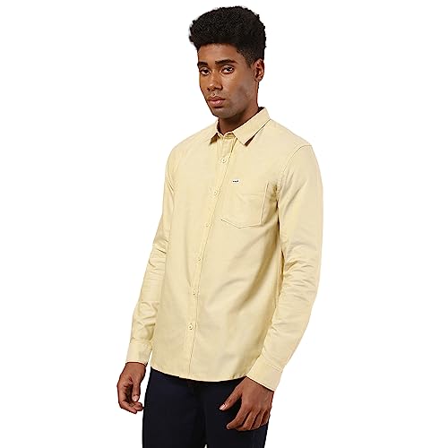 Image of Wrangler Men's Solid Brown Shirt (Regular)