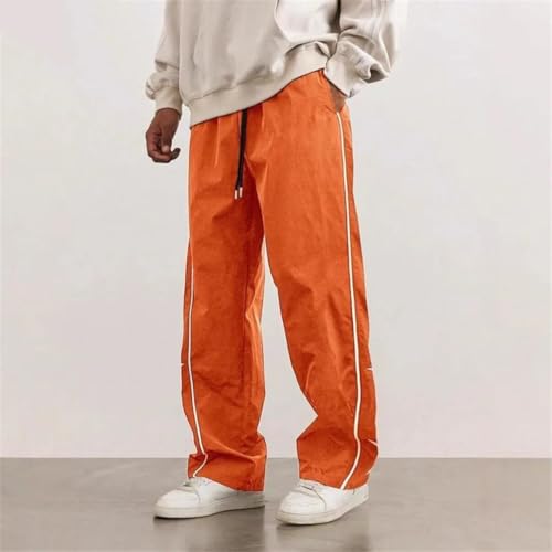 Men's Straight Leg Pocket Print Cargo Pants Vintage Drawstring Sweatpants Outdoor Casual Joggers Pants3