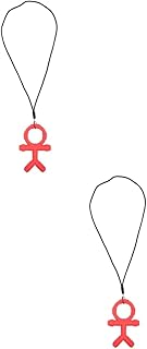 Toyvian 2 Peças Colar De Dentição Para Mastigar Colar De Bebê Brinquedos De Mastigar Para Crianças Colar De Dentição Sensorial Brinquedo Molar Infantil Pingente De Dentição De Bebê