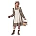California Costumes Frontier Settler Girl, Child Costume (Brown), Large
