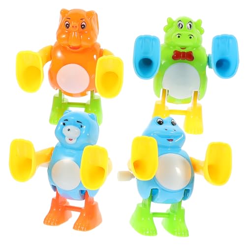FELTECHELECTR 4Pcs Portable Wind Up for Funny Clockwork Somersault Playthings Present for Birthday Parties and