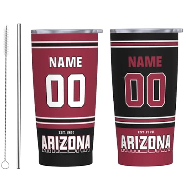 Green Bay Customize 20oz stainless steel Cup and Straw, Gifts for Men Women, Stainless Steel Vacuum Insulated Flip Straw Spill Proof Travel Mug Cup