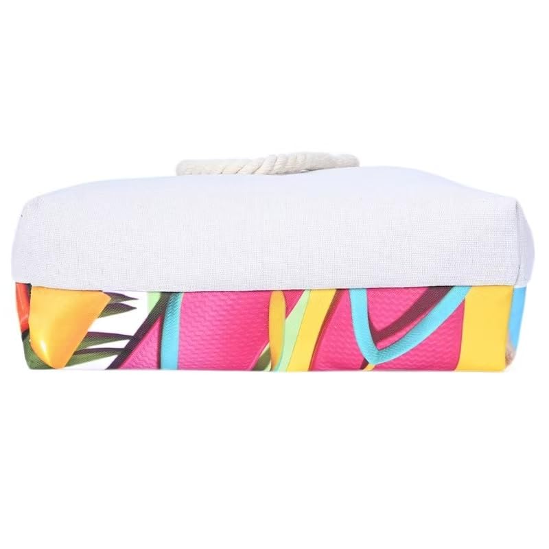 Beach bag, summer beach travel, single shoulder large capacity, lightweight thick rope home canvas bag3