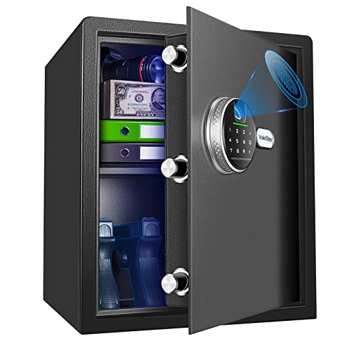 Biometric Home Safe, Fingerprint Gun Safe Lock Box,Money Box for ...