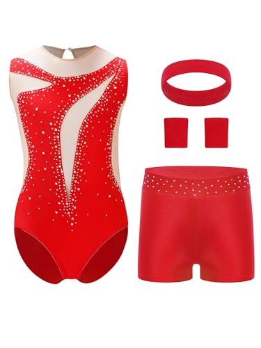 Ensembles tenues patinage pour filles et justaucorps gym Hansber