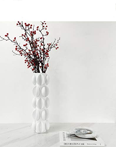 Zwart-witte Hars Vaas Thuis Woonkamer Studeerkamer Kantoor Tv Aanrecht Vaas Spiraal Gedroogde Bloem Simulatie Bloem Decoratieve Vaas 48x15x15cm, 30x15x15cm, 2 Stuks - Afbeelding 6