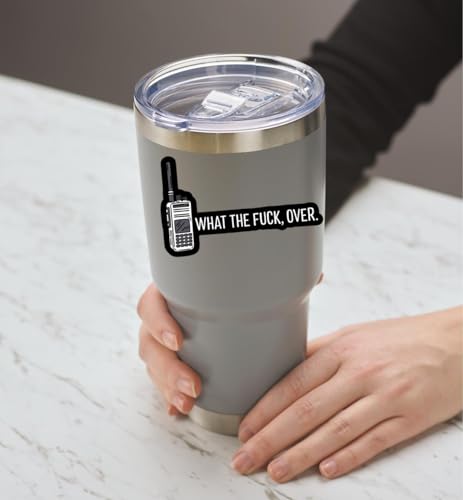 Image of eDesign 2-Pack WTF Over Black Sticker What The Fuck Over Sticker Decal - 4 Inches - for Waterbottle Car Truck Van Window Bumper Laptop Tablet Cup Tumbler and Any Smooth Surface