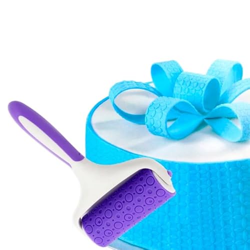 Kit Confeiteiro 3 Rolos de Textura Marcador, Modelador e Cortador para Decoração de Bolos, Pasta Ame