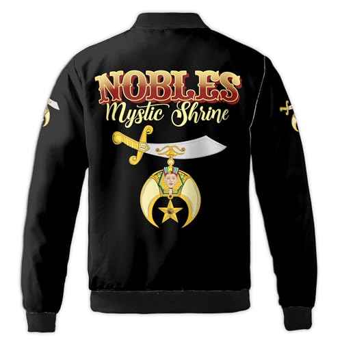 Personalized Mystic Shriner Noble Shriners Masonic Bomber Jacket S-5XL3