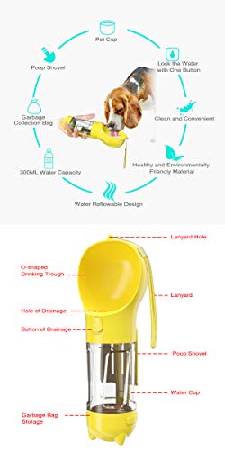 image for USWT Dog Water Bottle Cat Travel Drinking Cup Pets Supplies, Walking D